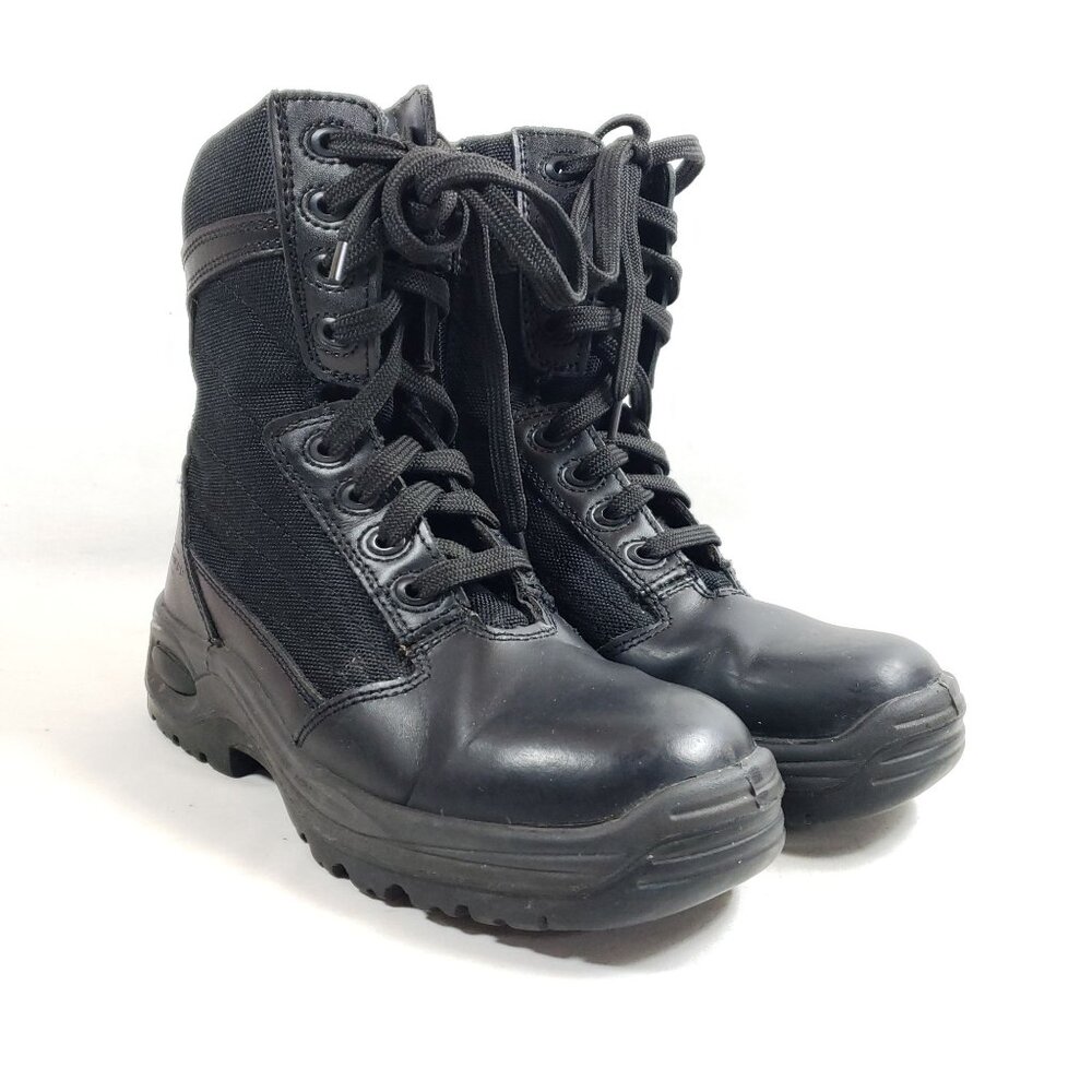 Knapp Mens 6" Tactical Boots Size 6 Black Genuine Leather Upper Durable Non-Slip